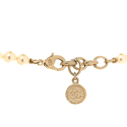 Chanel Pearl CC 100th Anniversary Necklace Light Gold 4 of 4