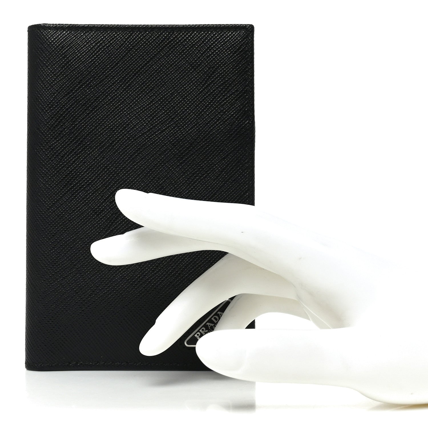 Prada Saffiano Passport Holder Black 2 of 6
