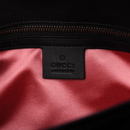 Gucci Velvet Matelasse Small GG Marmont Shoulder Bag Black 8 of 10