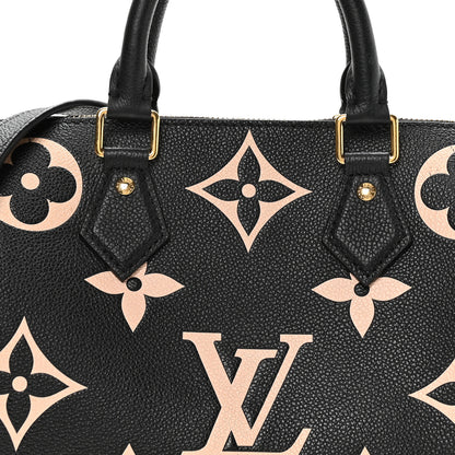 Louis Vuitton Empreinte Monogram Giant Speedy Bandouliere 25 Black Beige 7 of 10