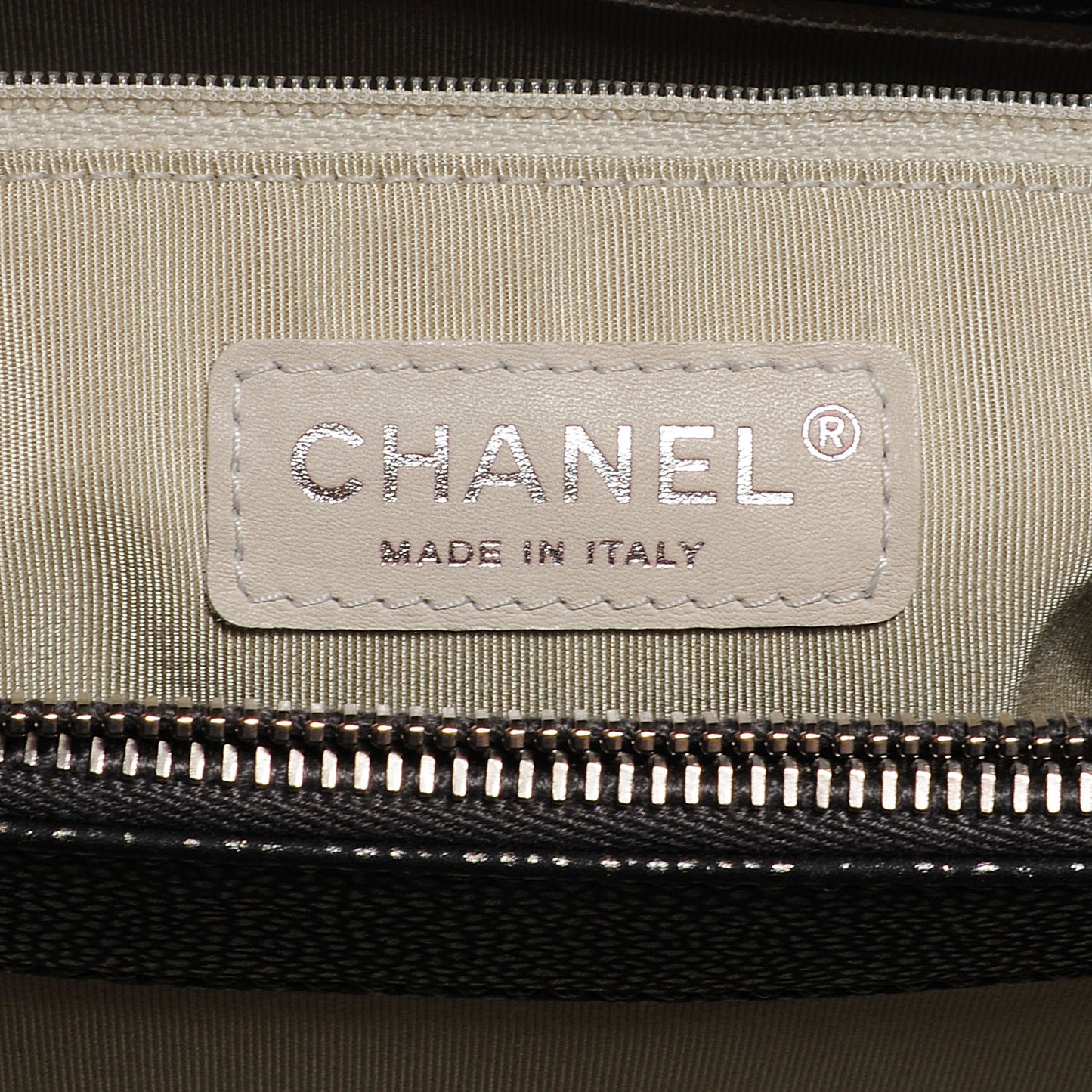 Metallic Caviar Quilted Grand Shopping Tote GST Dark Silver