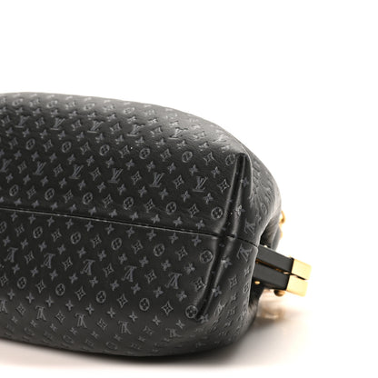 Louis Vuitton Calfskin Nanogram Embossed Clutch Black 9 of 9
