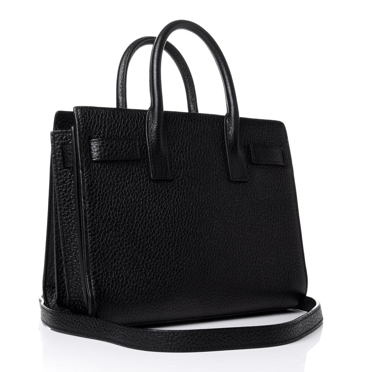 Grained Calfskin Nano Sac De Jour Black