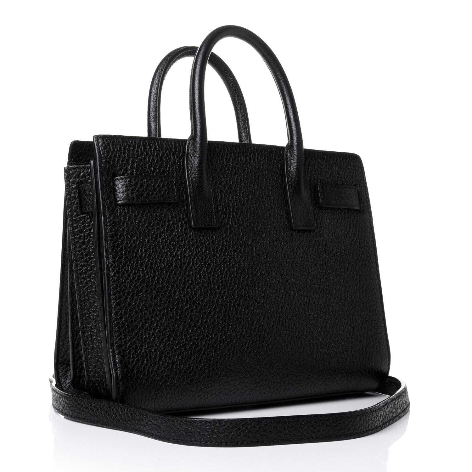 Saint Laurent Grained Calfskin Nano Sac De Jour Black 2 of 5