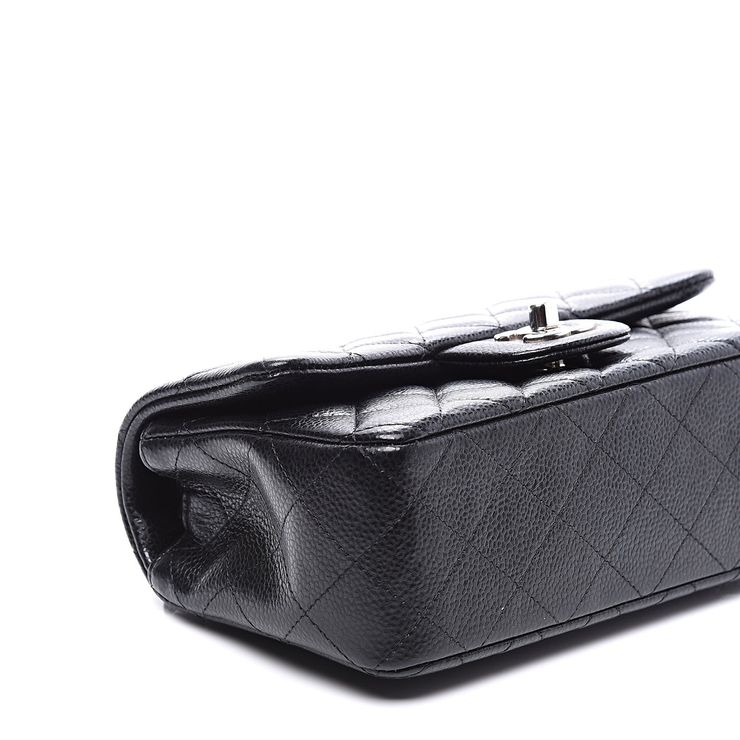 Caviar Quilted Mini Rectangular Flap Black