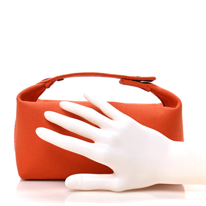 Hermes Canvas Small Bride-A-Brac Pouch Orange Burgundy 2 of 7