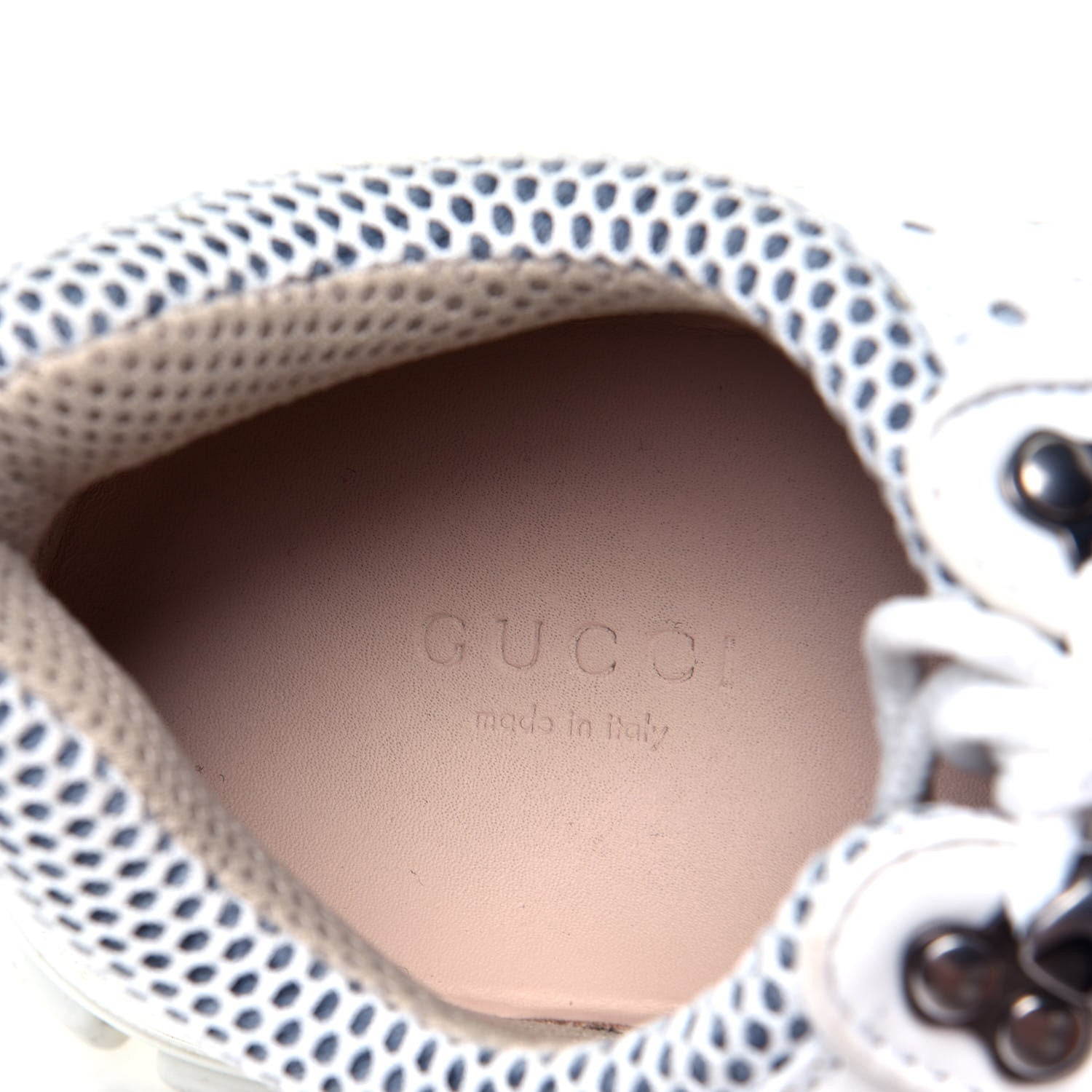 Gucci X SEGA Mesh Calfskin Suede Womens Flashtrek Sneakers 36.5 Great White 9 of 10