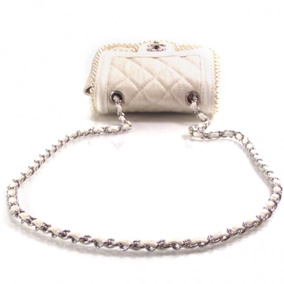Chanel Pearl Trim Quilted Small Flap 5 of 12