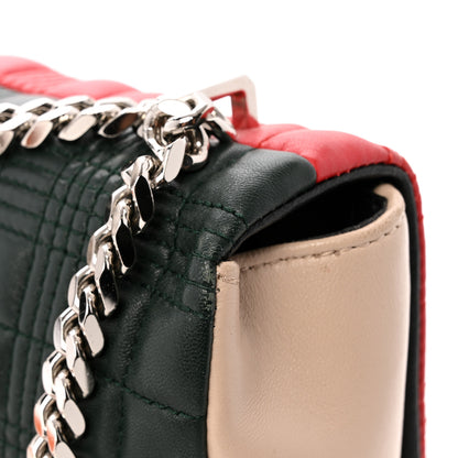 Burberry Lambskin Quilted Small Lola Bag Bright Red Orange 15 of 15