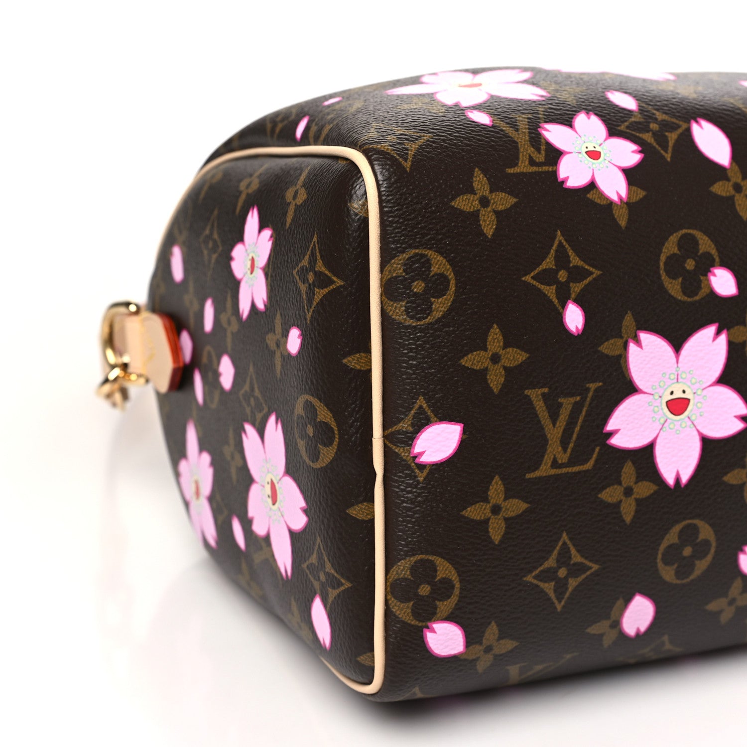 Louis Vuitton LV X TM Monogram Cherry Blossom Speedy Bandouliere 25 Sakura Brown 8 of 10