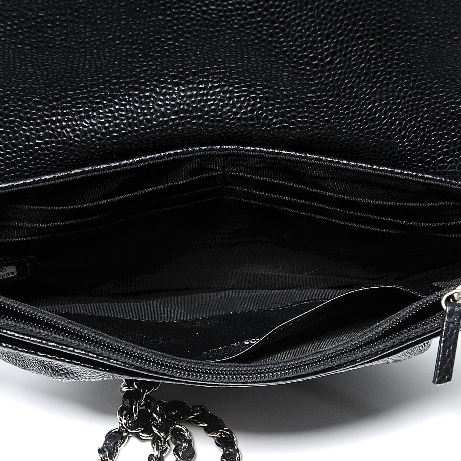 Chanel Caviar Half Moon Wallet On Chain WOC Black 6 of 9