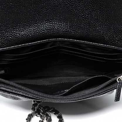Chanel Caviar Half Moon Wallet On Chain WOC Black 6 of 9