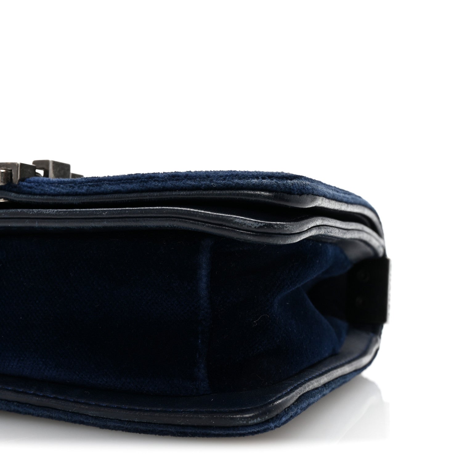Chanel Velvet Quilted Small Boy Flap Blue 10 of 10