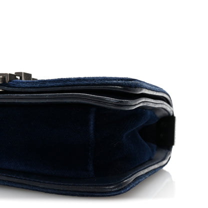 Chanel Velvet Quilted Small Boy Flap Blue 10 of 10