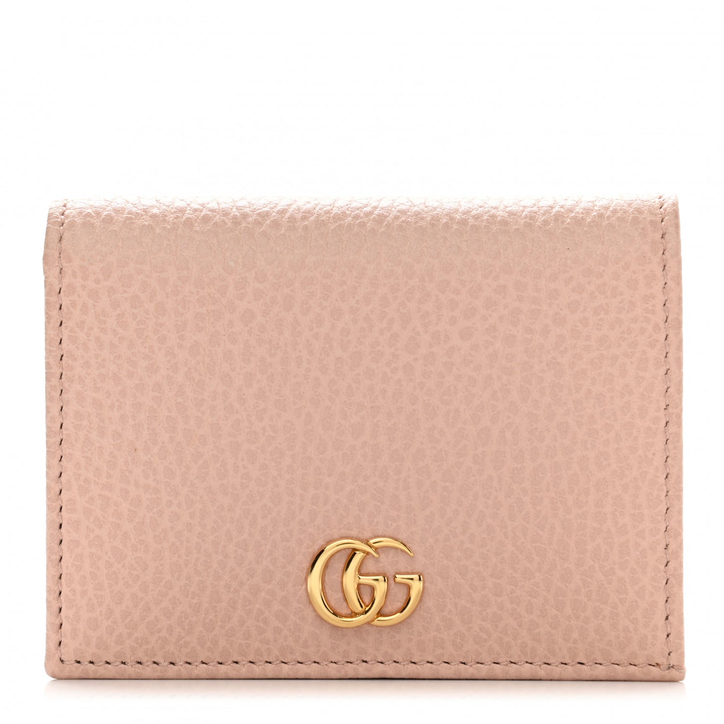 Dollar Calfskin GG Marmont Card Case Perfect Pink