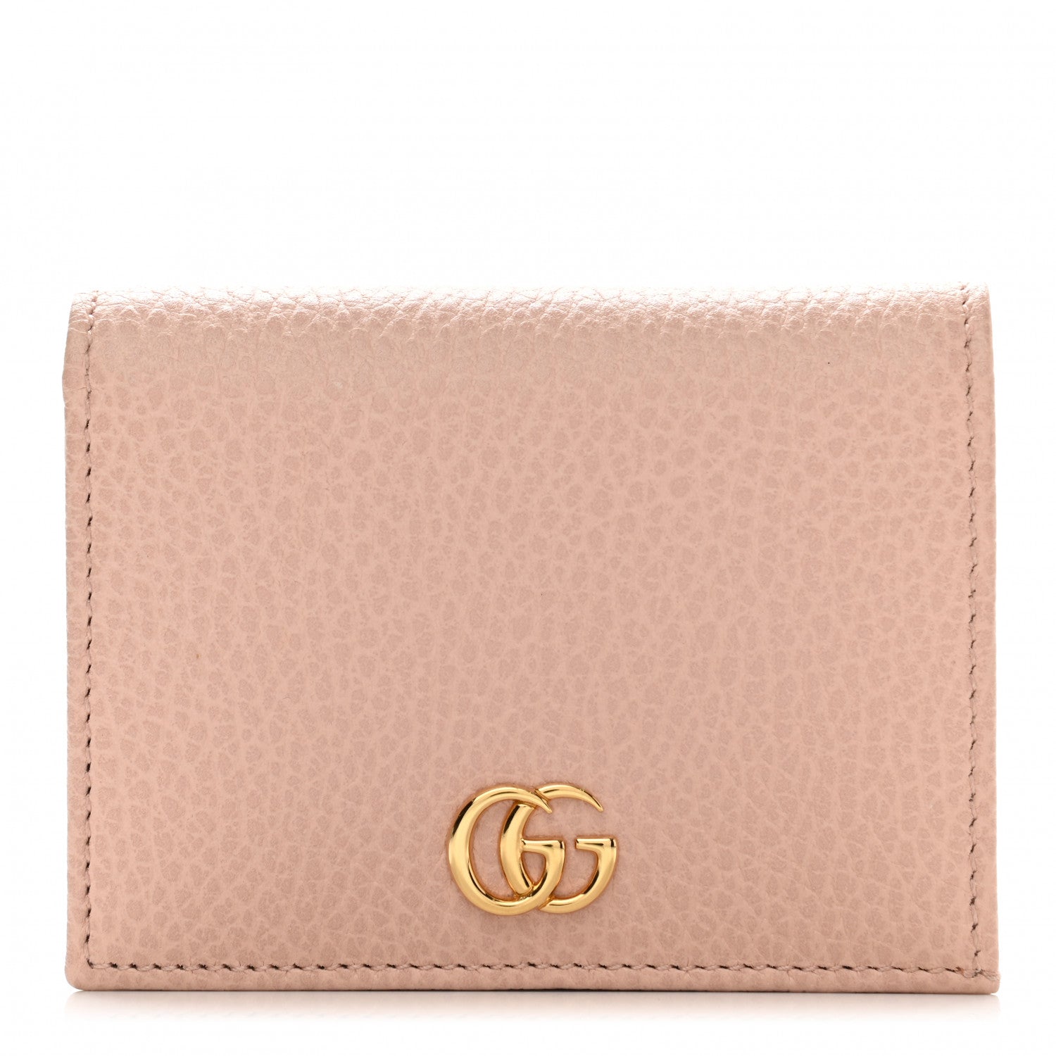 Gucci Dollar Calfskin GG Marmont Card Case Perfect Pink 1 of 8