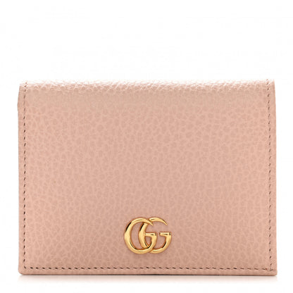 Gucci Dollar Calfskin GG Marmont Card Case Perfect Pink 1 of 8