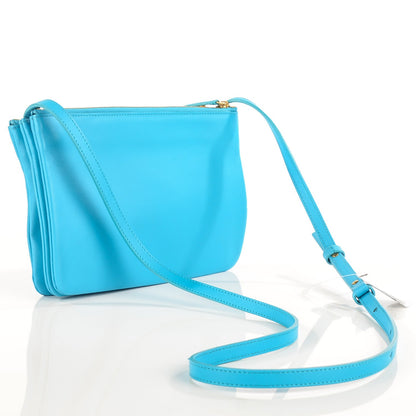 Celine Lambskin Small Trio Crossbody Bag Turquoise 3 of 8