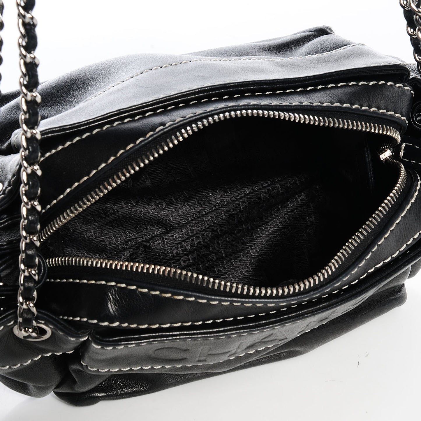Lambskin Lax Accordion Hobo Black