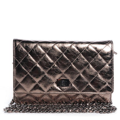 Chanel Metallic Reissue Wallet On Chain Bronze 1 of 8