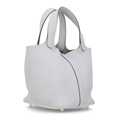 Hermes Taurillon Clemence Picotin Lock 18 PM Bleu Pale 3 of 10