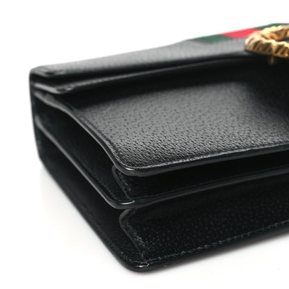 Gucci Calfskin Web Small Dionysus Shoulder Bag Black 9 of 10