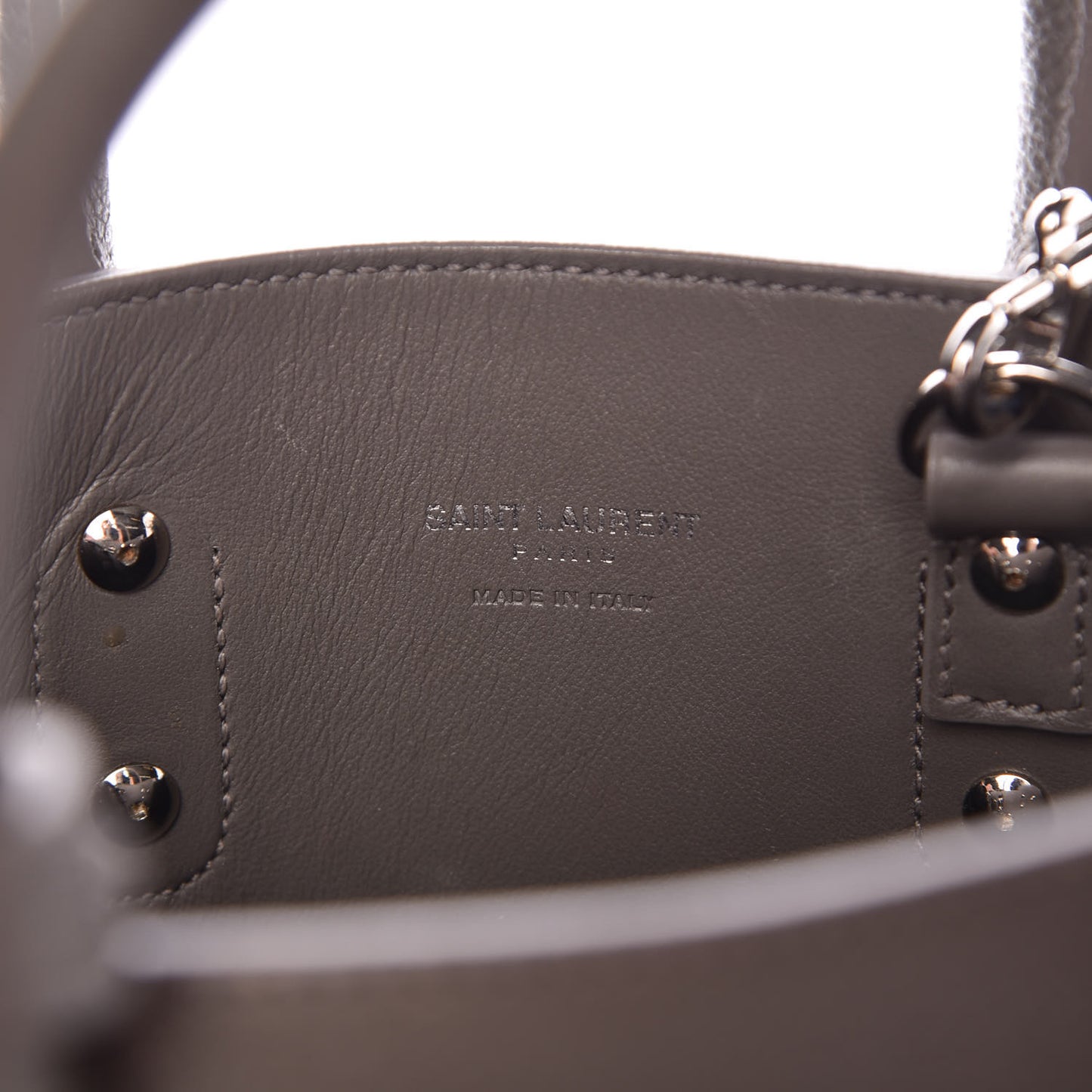 Grained Calfskin Nano Sac De Jour Fog