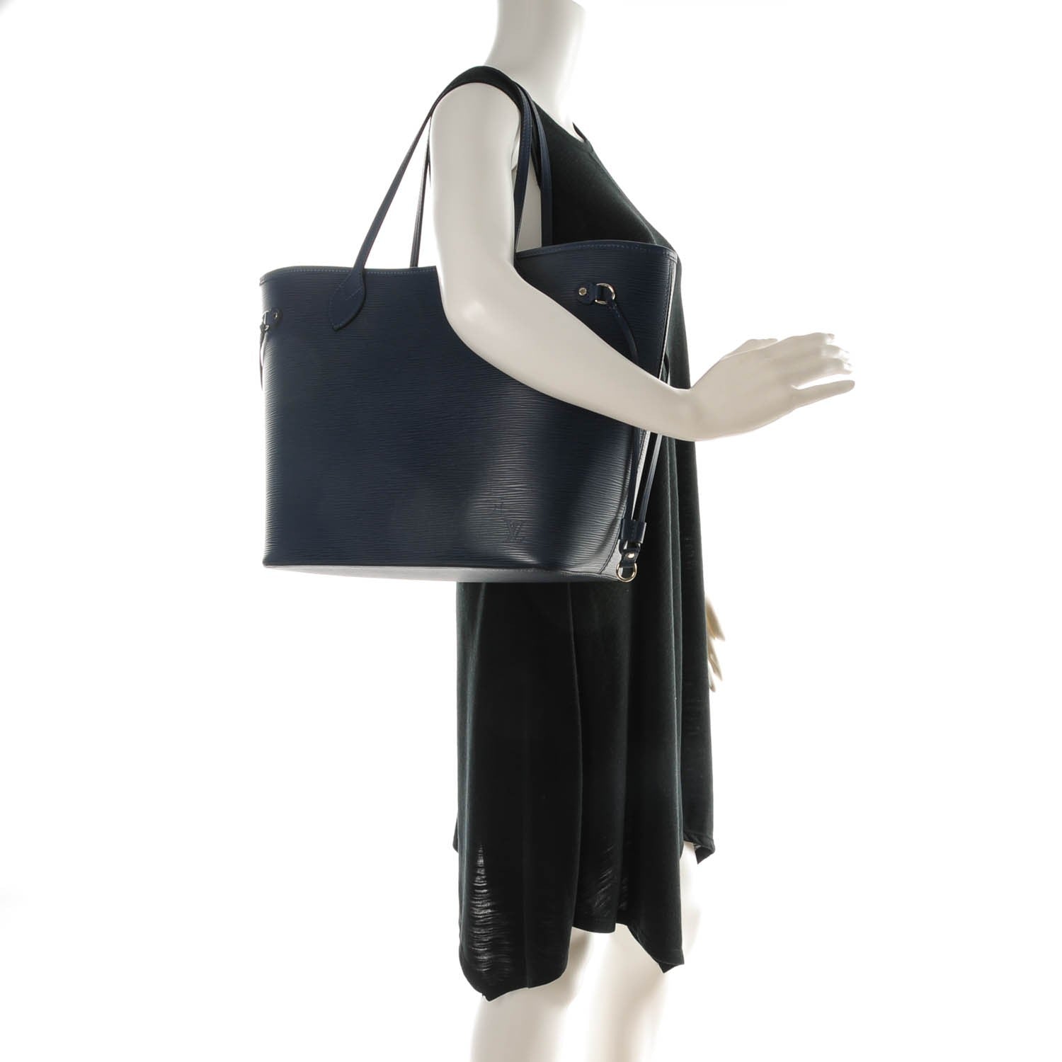 Louis Vuitton Epi Neverfull MM Indigo 2 of 9
