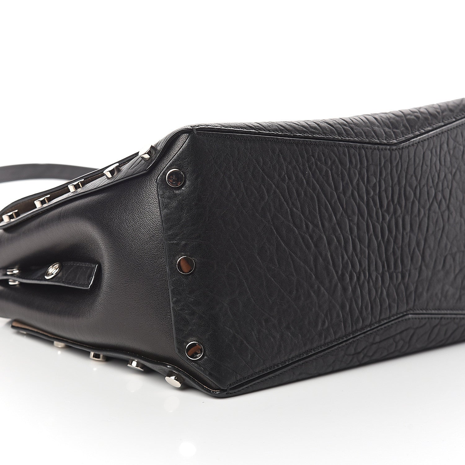 Jimmy Choo Grainy Calfskin Medium Lockett Shoulder Bag Black 7 of 8