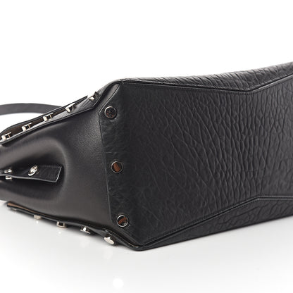 Jimmy Choo Grainy Calfskin Medium Lockett Shoulder Bag Black 7 of 8
