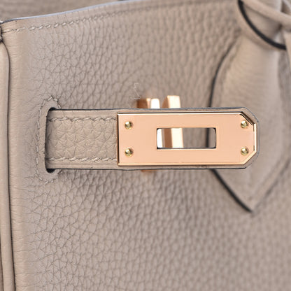Hermes Togo Birkin 25 Gris Tourterelle 22 of 38