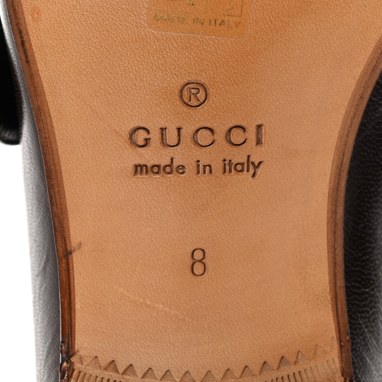 Goatskin Web Mens GG Loafers 8 Cocoa
