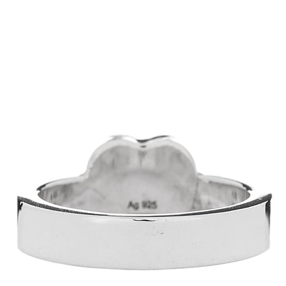 Gucci Sterling Silver Trademark Heart Ring 49 4.75 3 of 5