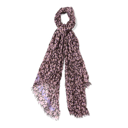 Louis Vuitton Cashmere Silk Leopard Etole Stole Mauve 2 of 6