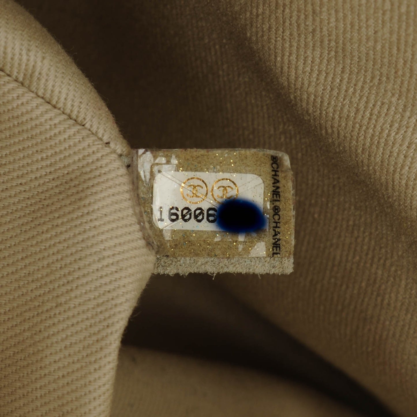 Caviar Large Half Moon Flap Dark Beige