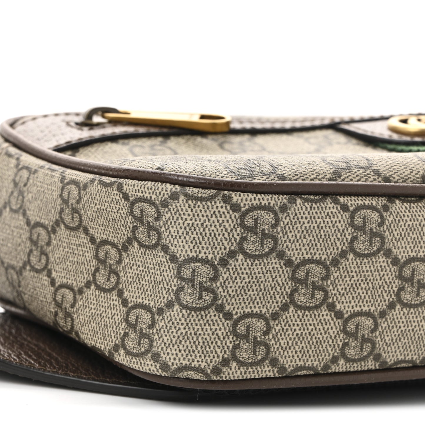 Soft GG Supreme Monogram Medium Ophidia Belt Bag Dark Brown