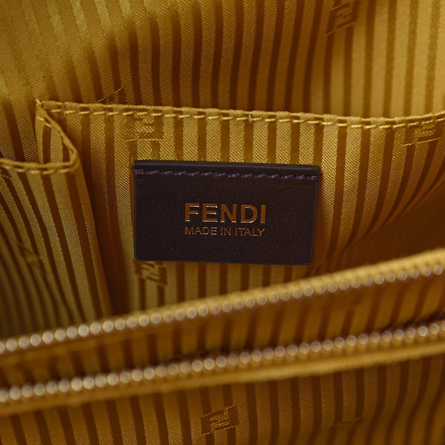Fendi Vitello Elite Regular 2Jours Tote Mustard 6 of 11