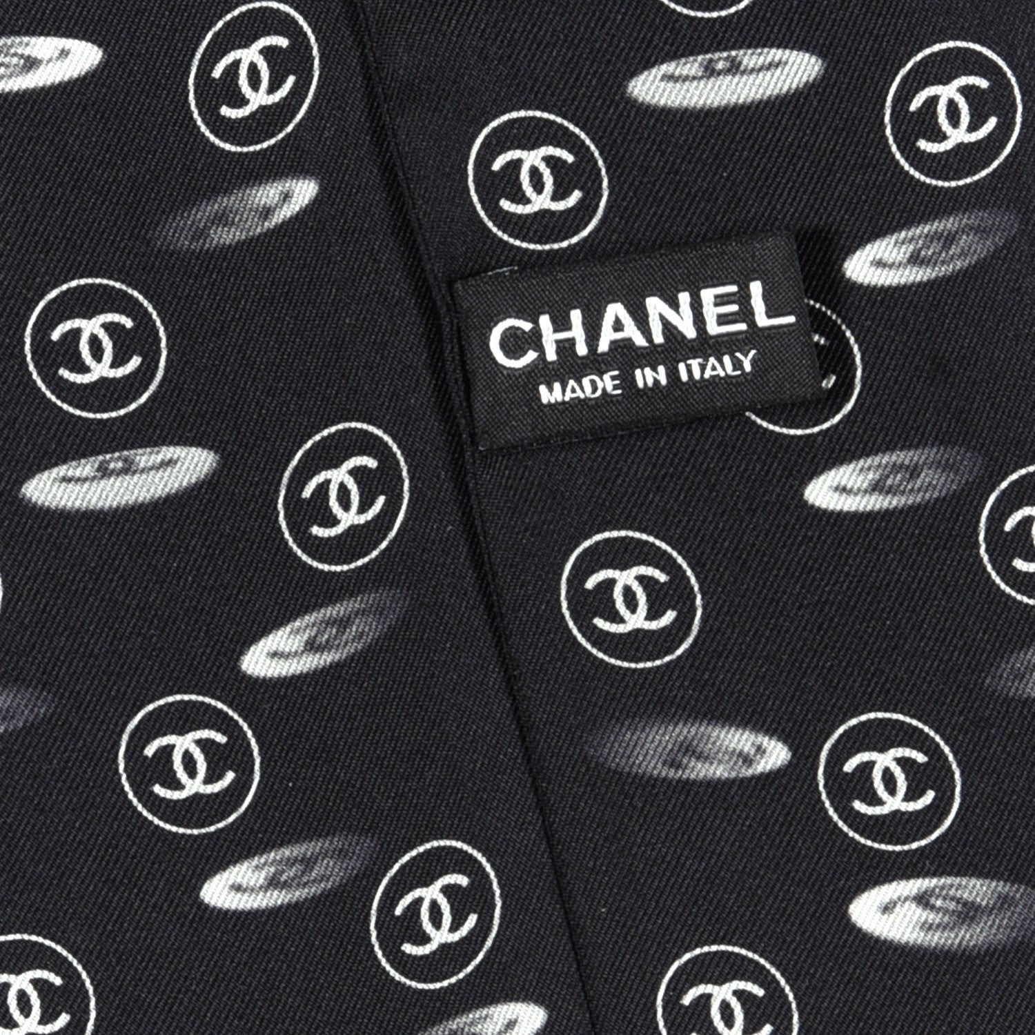 Chanel Silk CC Slim Bandeau Scarf Black 4 of 5