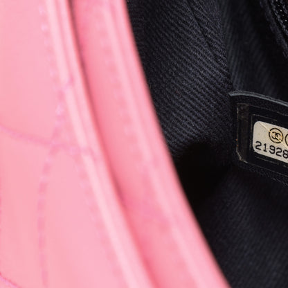 Chanel Shiny Goatskin Quilted Small Double Carry Waist Chain Flap Pink 7 of 11