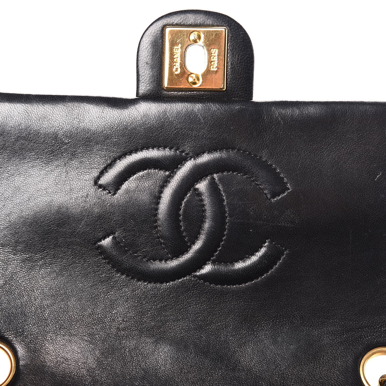 Chanel Lambskin Quilted Mini Square Flap Black 13 of 15