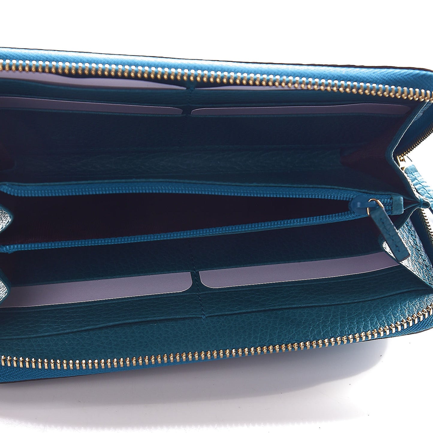 Dollar Calfskin GG Zip Around Wallet Deep Cobalt
