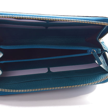 Gucci Dollar Calfskin GG Zip Around Wallet Deep Cobalt 7 of 9