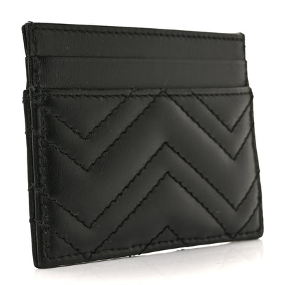 Gucci Calfskin Matelasse GG Marmont Card Holder Black 3 of 8
