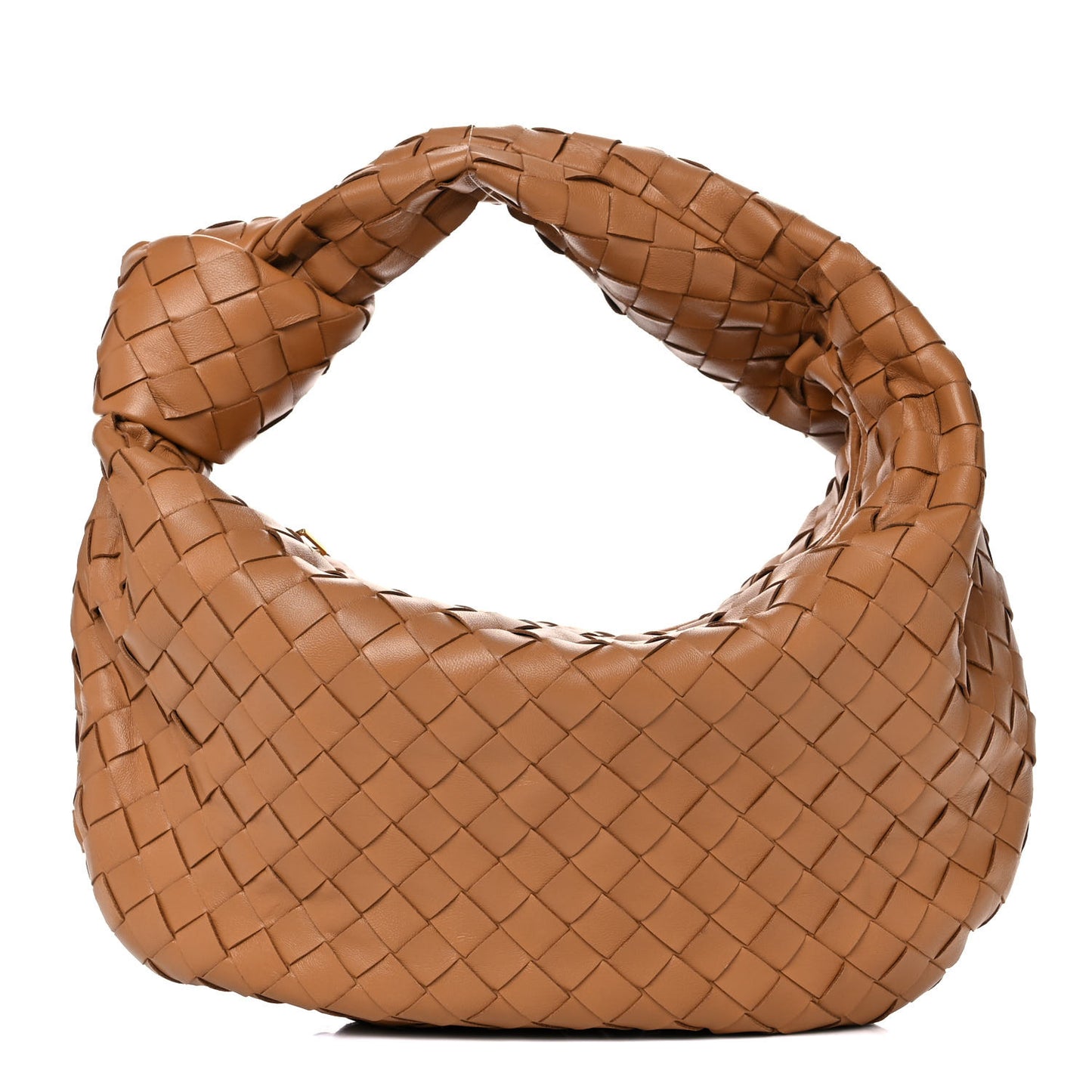 Nappa Intrecciato Teen Jodie Hobo Caramel