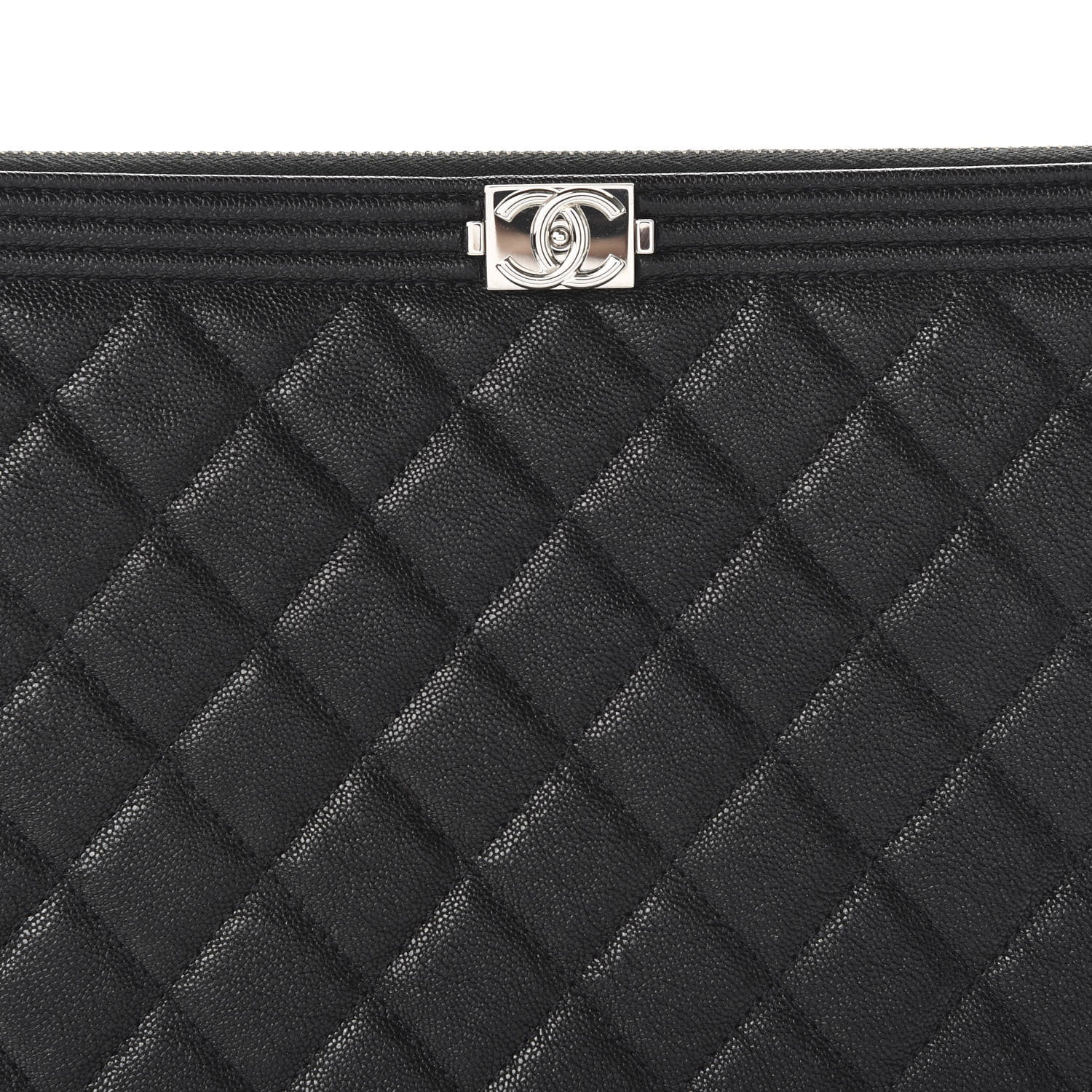 Chanel Caviar Quilted Medium Boy Cosmetic Case Black 10 of 11