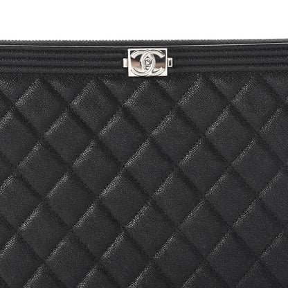 Chanel Caviar Quilted Medium Boy Cosmetic Case Black 10 of 11