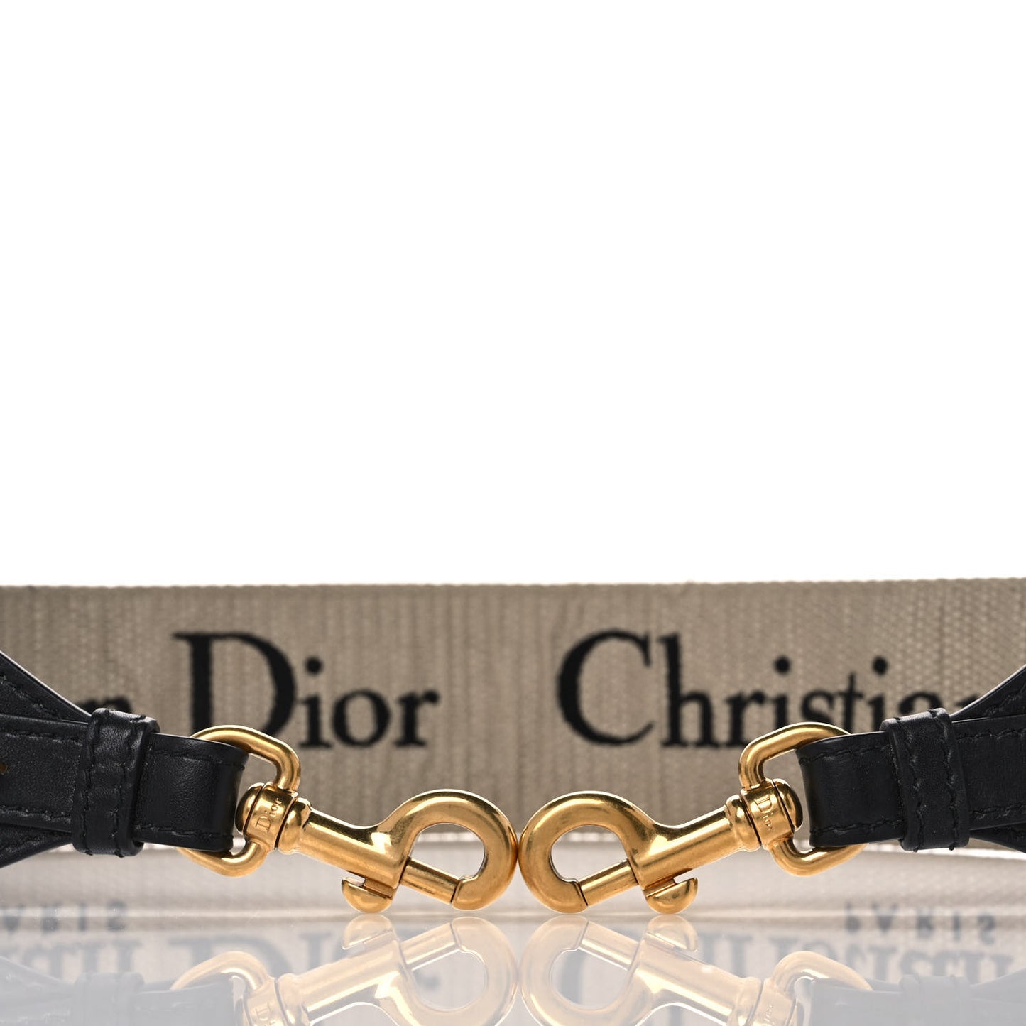 Canvas Embroidered Shoulder Strap Black