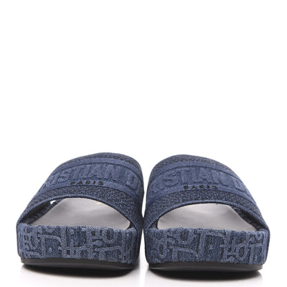 Christian Dior Oblique Denim D-Way Platform Sandal 38 Blue 2 of 9