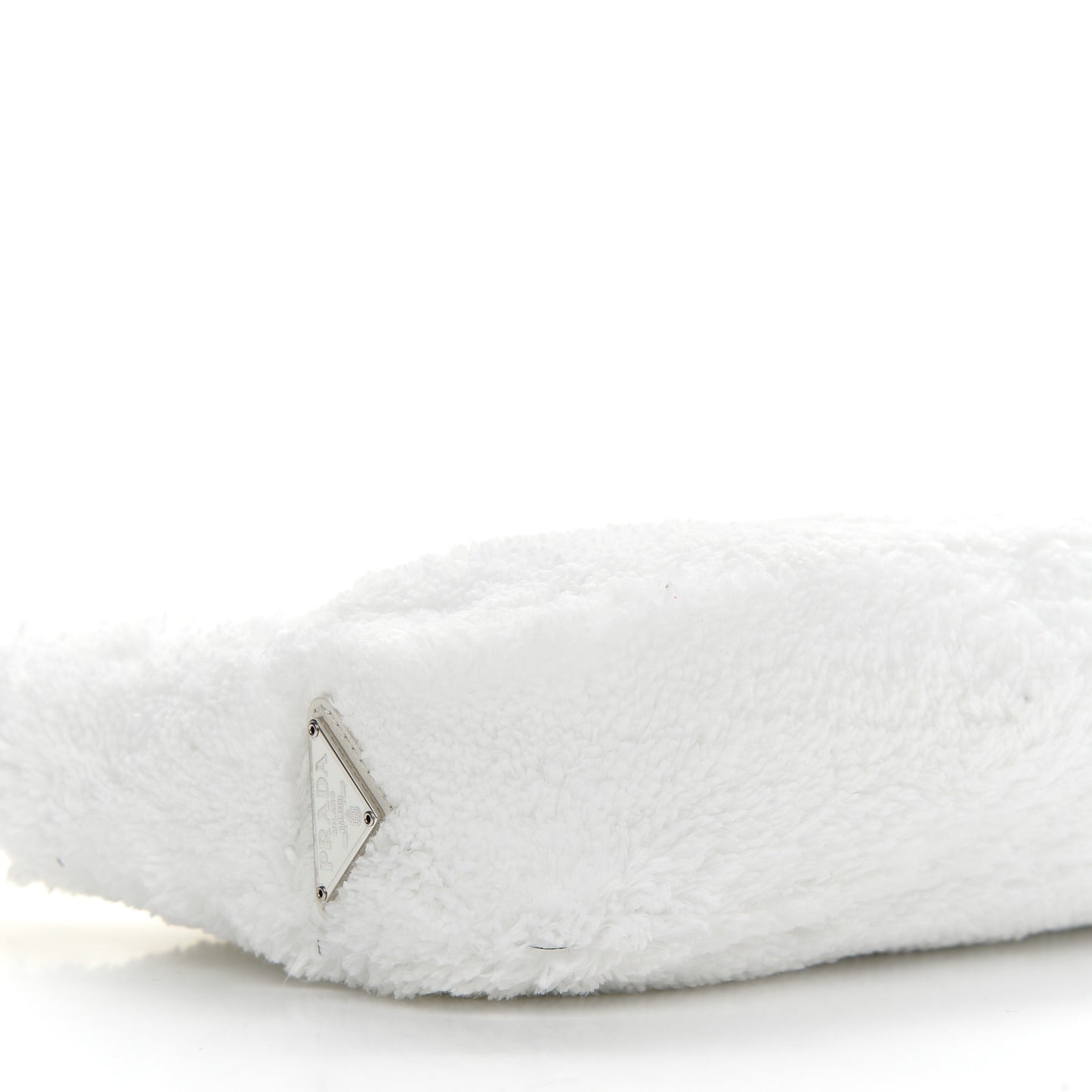 Terry Cloth Mini Re-Edition 2000 Bag White Black