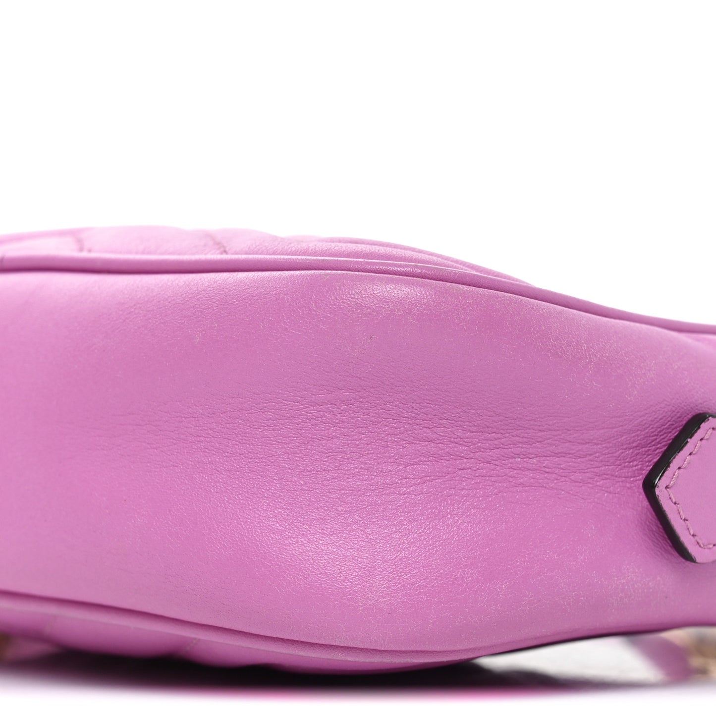Calfskin Matelasse Mini GG Marmont Chain Shoulder Bag Candy Mousse